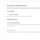 A screenshot of the two-factor authentication screen in Instagram